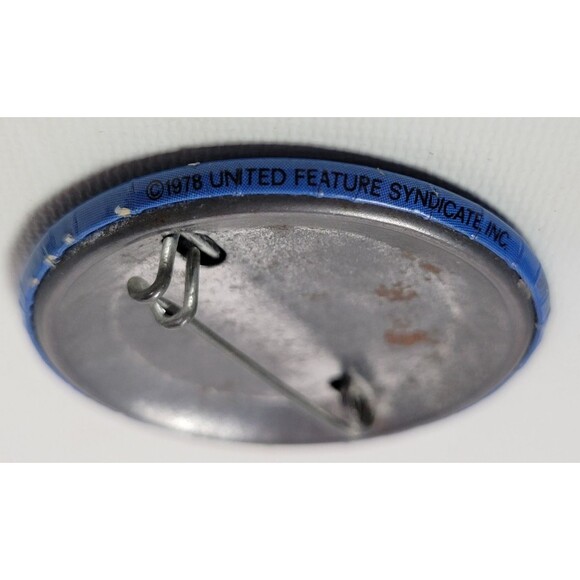 Vintage Garfield Pinback Pin Bored in the USA Button-Up 1978 - Picture 3 of 6